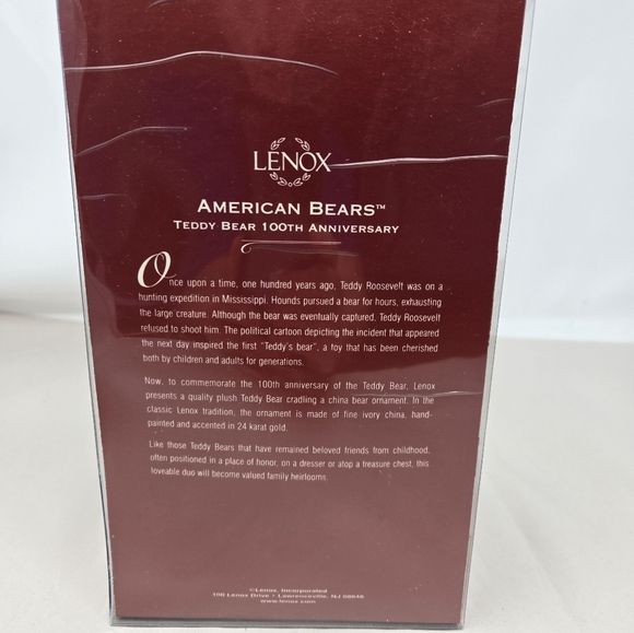 Lenox American Bears 100th Anniversary Plush Brown Bear Porcelain White Bear - Picture 4 of 10
